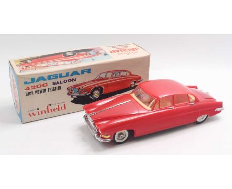 Winfield (Woolworths own brand) Jaguar 420G, in red, with a cream interior, white-walled tyres, with silver hubs, item no.731