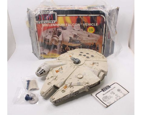 Kenner Star Wars Return Of The Jedi Millennium Falcon Vehicle, housed in a pictorial card box with bagged parts and instructi