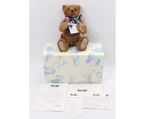 A Steiff The Elvis Bear, white tag No. 682162, russet mohair example, limited edition 1/1500 released, with original certific