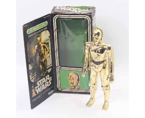 Kenner Star Wars No.38620 Poseable Action Figure of a C-3PO, housed in a worn plastic window display pictorial card box