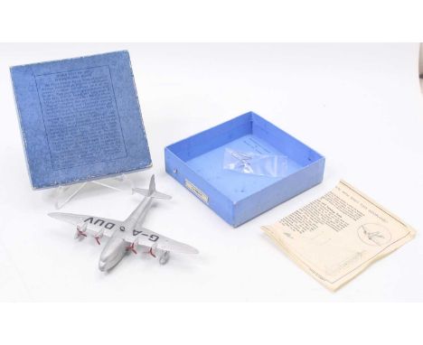 Dinky Toys No. 60R Empire Flying Boat titled Cambria, comprising a silver body and G-ADUV lettering to wings, with gliding ga