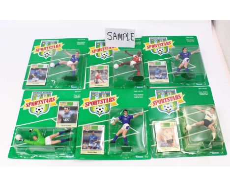 Kenner Sportstars. Football Figures, 1989 issue. Trade case of 72 figures inc 13 different players from 7 teams of the last y