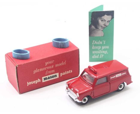 Dinky Toys Reproductional No.274 Promotional Mini Van "Joseph Mason Paints" - Maroon body, header and opening rear doors, dar