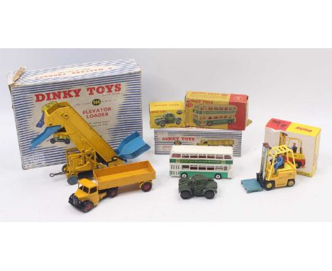 Dinky Toys a quantity of various boxed diecast to include; No.921 Articulated Lorry in yellow body, No.293 Leyland Atlantean 