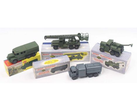 Dinky Toys group of 4 Military diecast models to include; No.661 Recovery Tractor, No.689 Medium Artillery Tractor, No.642 Pr