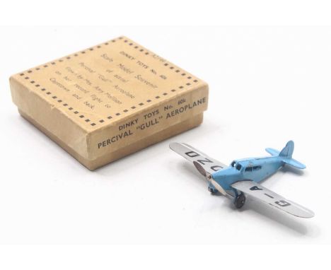 Dinky Toys No. 60K Percival Gull single engine aeroplane as flown by Mrs Amy Mollison on her record-breaking South African fl