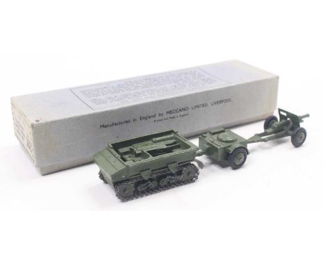 Dinky Pre-War No.162 "Field Unit" Set containing; - Light Dragon Tank (with Chains), Ammunition Trailer (rigid hubs) and Fiel