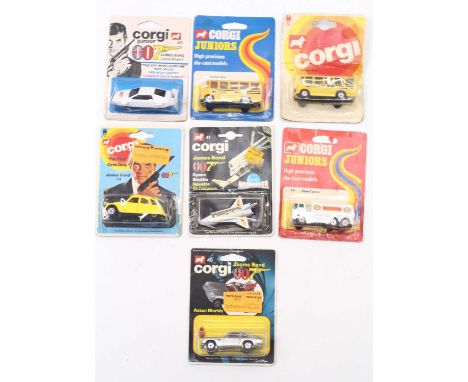 Corgi Juniors group of 6 diecasts to include; No.115 James Bond For Your Eyes Only Citroen 2CV6, No.15 School Bus, No.41 Jame
