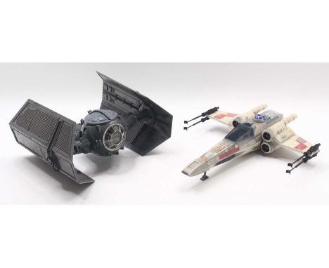 Kenner/Tonka Star Wars group of 2 loose plastic models to include; X-Wing 1995 and a Tie Fighter