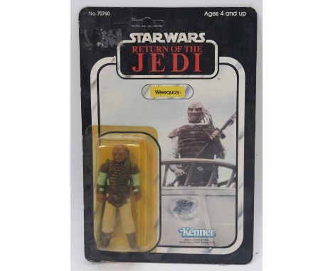 Kenner Star Wars Return Of The Jedi No.70760 Weequay figure, housed in a sealed blister pack with unpunched pictorial backing