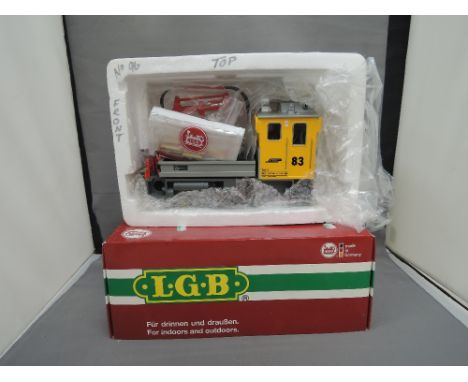 An LGB G scale kit build RHB locomotive 21330, boxed