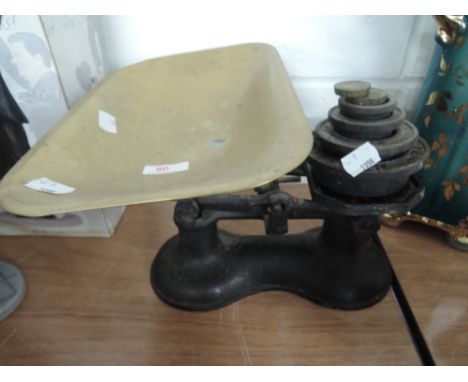 A set of scales and weights