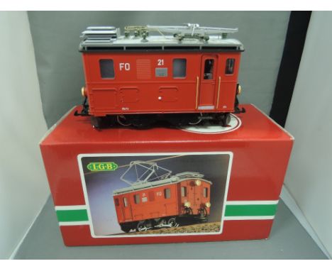 An LGB G scale Rack Rail electric locomotive, in original box 2046