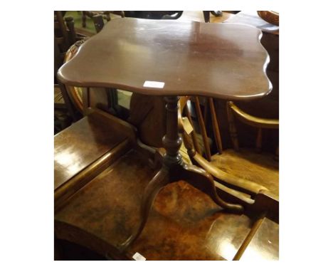 20th century mahogany pedestal wine table on tripod base 