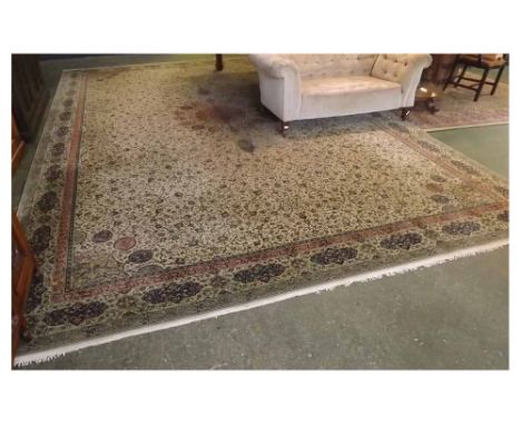 Large 20th century machine made wool carpet, 18 x 12ft