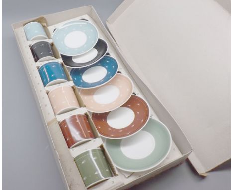 Boxed Susie Cooper set of six cups and saucers, plus various other loose