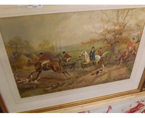 H MURRAY (19TH/20TH CENTURY, BRITISH) Hunting scenes pair of watercolours, both signed 12 x 17 1/2" (2)  