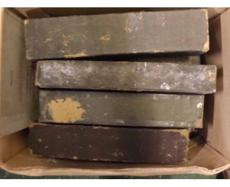 Two boxes: various vintage pianola rolls