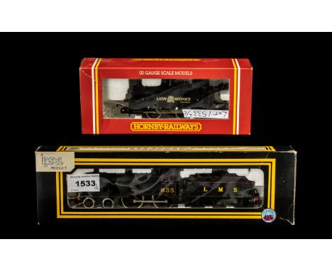 A Boxed Engine and Tender 00 Gauge  D015 2P 4-4-0 LMs Black and a R.795 0-4-02 Loco Lionworks.