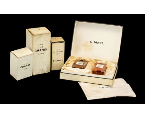 Chanel Perfume. Vintage Chanel perfume, Talk, Soap, Eau Cologne, and boxed set of perfume, 4 boxed sets, please see accompany
