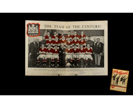 Manchester United Interest - Signed 'The Red Devils' Publication.  A very poignant publication which illustrates the sad loss