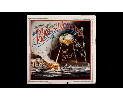 Very Rare 'War of the Worlds' LP Inset Sleeve Signed by Four Legends.  Rare item and a must for music fans.  It is a first ed