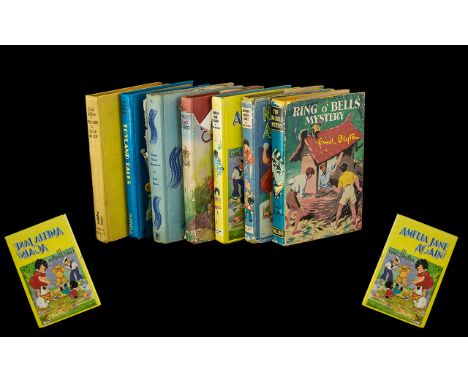 Collection of Enid Blyton Vintage Hardback Books 8 in total, to include books from 1940s, 1960s and one from the 1970s. In us
