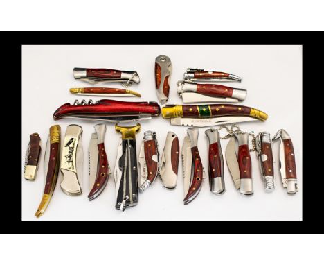 A Good Collection of Vintage Penknives ( 20 ) In Total of Solid Construction, Various Sizes and Makers. All In As New Conditi