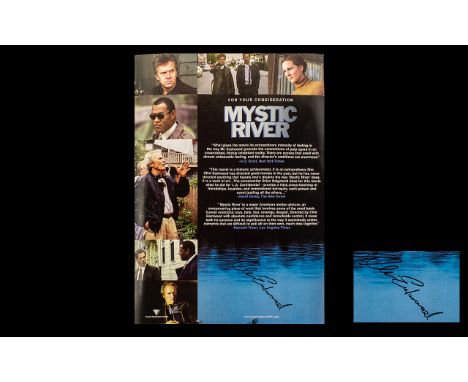 Very Rare For Your Consideration Promo 'Mystic River' signed by iconic Clint Eastwood.  Very rare item.  First edition Academ