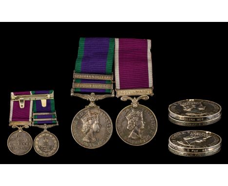 Northern Ireland and South Arabia Military Campaign Medals ( 2 ) Awarded to 23548218 - CPL.D.FOX.RE. 1/ For Long Service and 