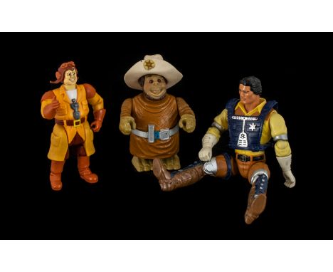 A Collection of Three Vintage Filmation Plastic Toy Figures to include Ghostbuster figure Eddie Spencer dated 1985; 1985 Film