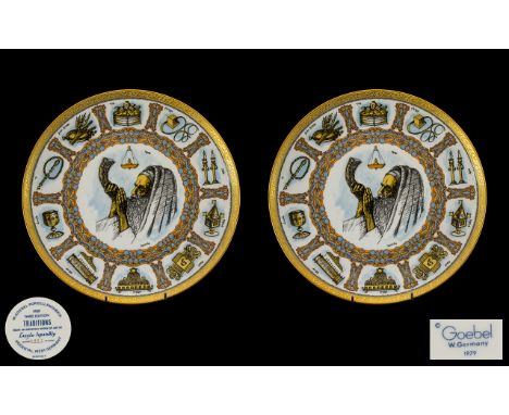 Goebel Traditions Decorative Plates, (2) by Laszlo Ispanky Limited edition with full details to base of each plate. 1980 thir