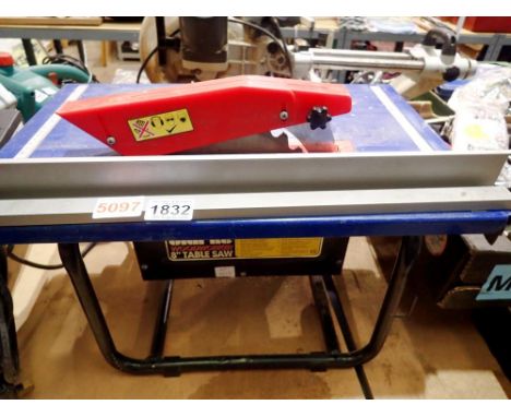 Clarke woodworker 8 inch table saw. All electrical items in this lot have been PAT tested for safety and have passed. This do