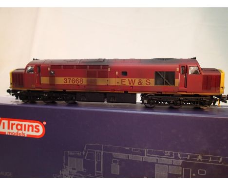 OO scale Vi Trains class 37 diesel, 37668, EW&amp;S livery, weathered, Bens Resprays, excellent condition, wrong box. UK P&am