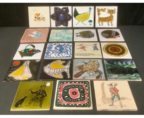 Architectural Salvage - a collection of 1960's and later tiles including Kenneth Townsend, Chelsea Pottery etc (quantity) 