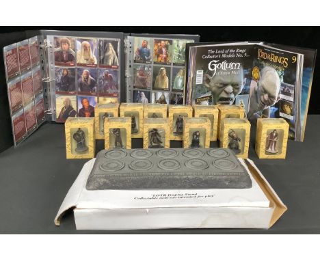 The Lord of The Rings, modern collectables, Topps cards in albums, magazine editions with miniature figures; qty 