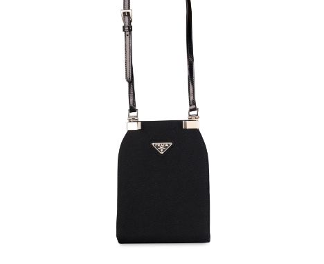 PRADA VINTAGE FRAMED CROSSBODY BAGCondition grade B.13cm long, 19cm high. Adjustable crossbody strap. Black fabric with black