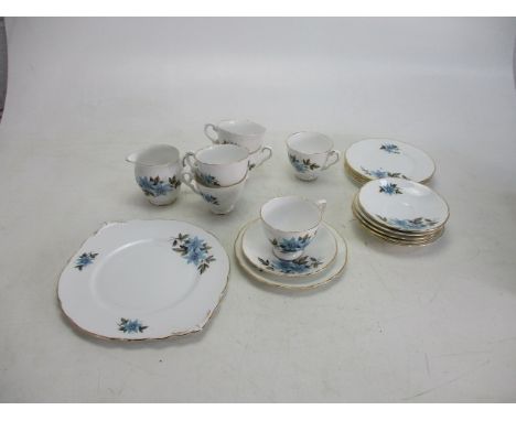 Royal Stafford ""Cheshire blue bonnet"" cups/saucers etc. 