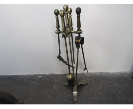 Vintage brass companion set 