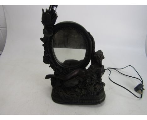 Vintage Art Deco style mirrored lamp 46cm high 
