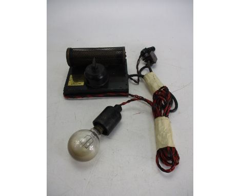 Vintage ""Edison"" pointalite resistance lamp &amp; switch early 20th century. 