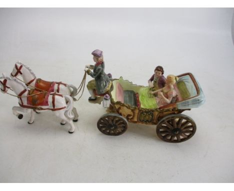 Vintage Bond ware China, musical horse and carriage. 