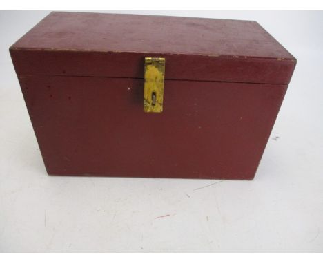 Vintage wooden engineers sectioned storage box. 