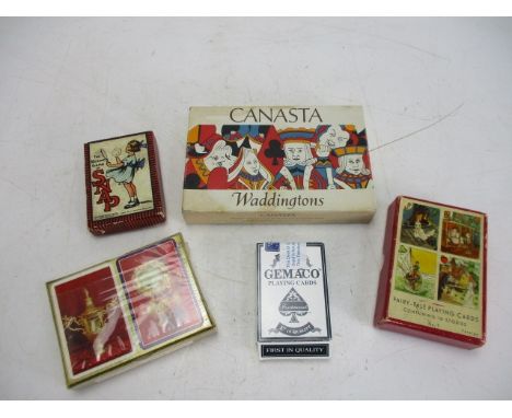 Collection of vintage playing cards to include (Chad valley snap, Fairy tale, Canasta) 