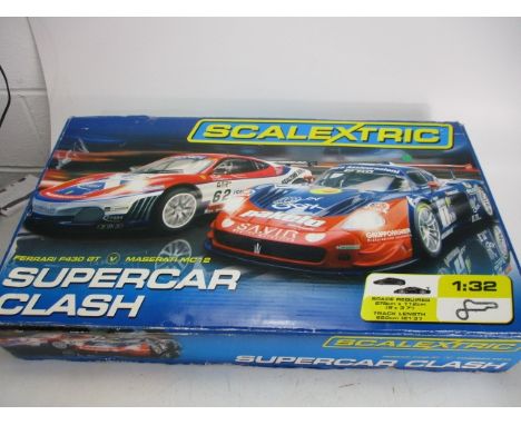 Scalextric supercar clash, Ferrari F430GT V Maserati mc 12. 