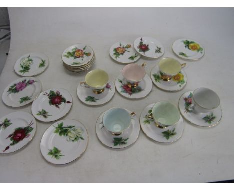 Selection vintage of Paragon Harry Wheatcroft cups and saucers 