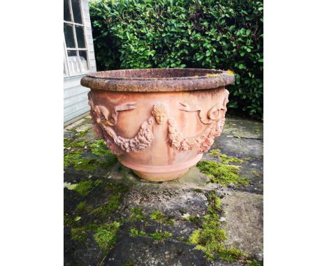 Garden urns/pots/planters:&nbsp;An exceptionally large composition stone planter, 2nd half 20th century, 97cm high by 135cm d