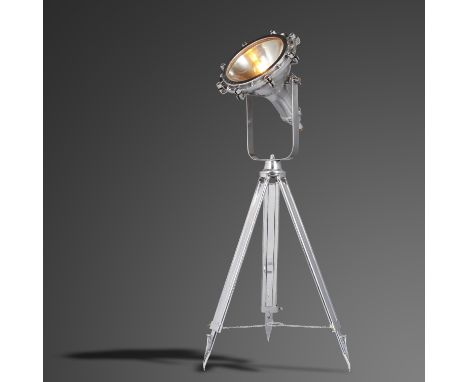 Lights: A G.E.C. Industrial Flame Proof Tripod Light, 1940s, an example of classic British lighting design, the lights are ma