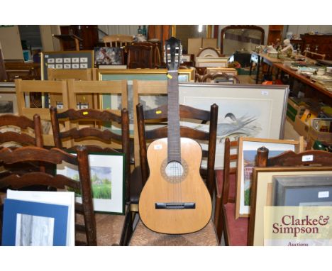 A Hohner acoustic guitar