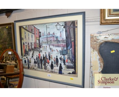 After L.S. Lowry, large coloured print 